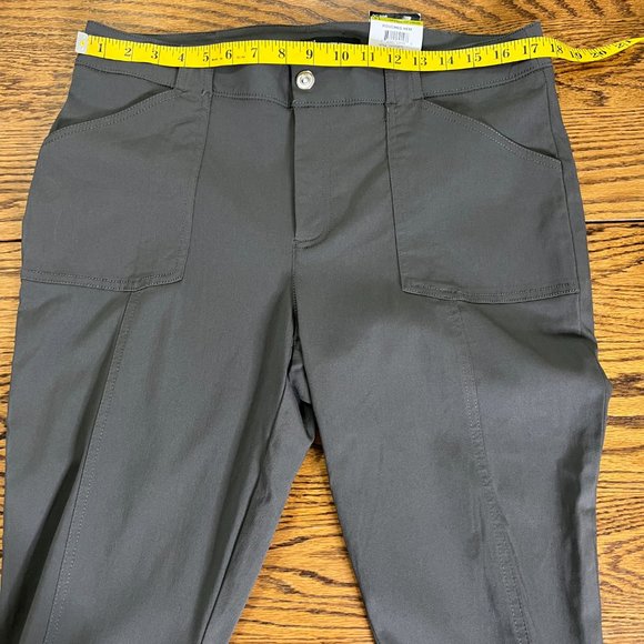 Inc International Concepts Ruched-Hem Cropped Pants, Urban Olive, Size 14 - Picture 3 of 12